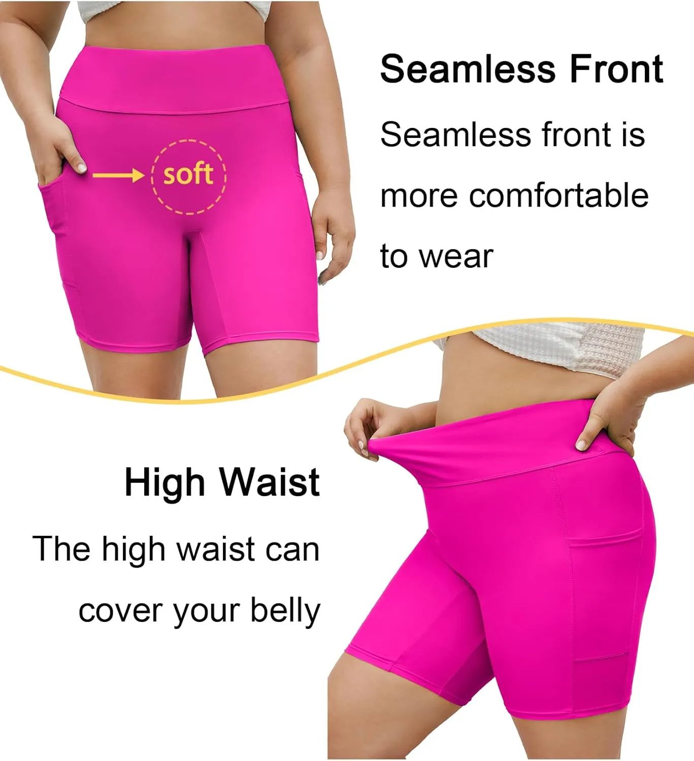 Tournesol Women's Plus Size Swim Shorts High Waisted Bathing Suit Bottoms Swimsuit Tankini Board Shorts Bikini with Pocket