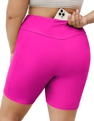 Tournesol Women's Plus Size Swim Shorts High Waisted Bathing Suit Bottoms Swimsuit Tankini Board Shorts Bikini with Pocket