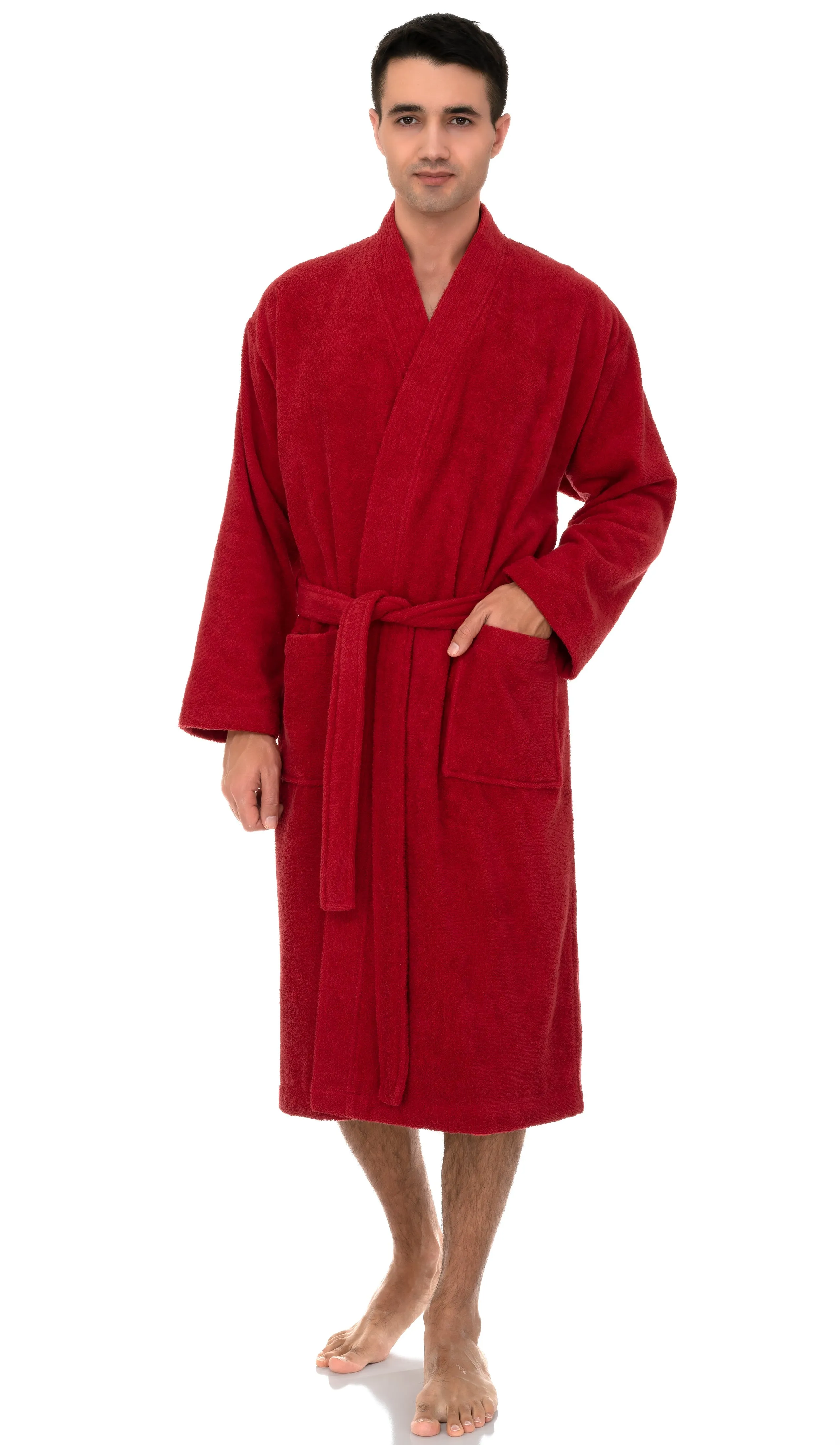 TowelSelections Mens Robe, 100% Cotton Terry Cloth Bathrobe, Soft Kimono Bath Robe for Men XS-4X
