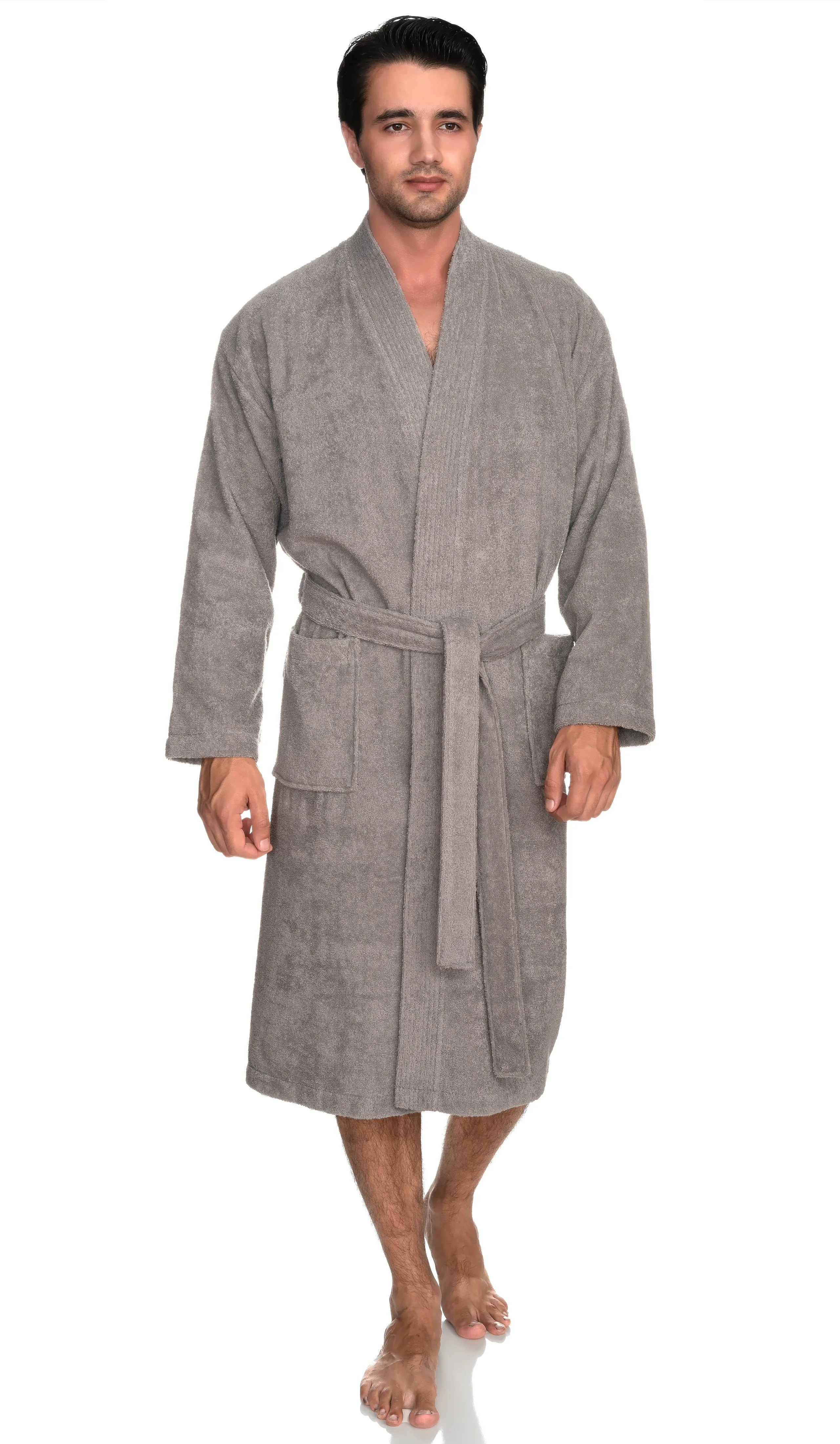 TowelSelections Mens Robe, 100% Cotton Terry Cloth Bathrobe, Soft Kimono Bath Robe for Men XS-4X