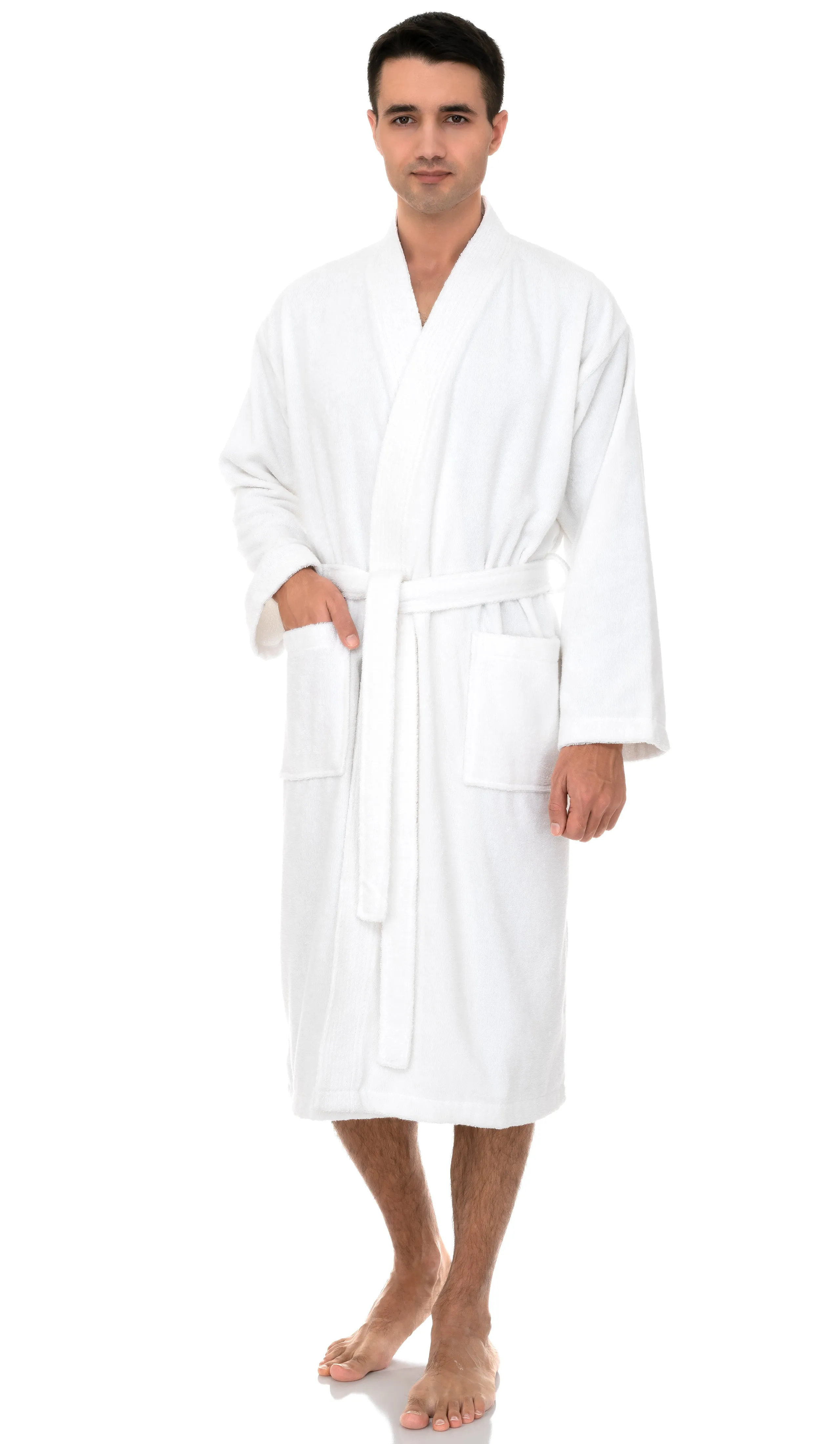 TowelSelections Mens Robe, 100% Cotton Terry Cloth Bathrobe, Soft Kimono Bath Robe for Men XS-4X