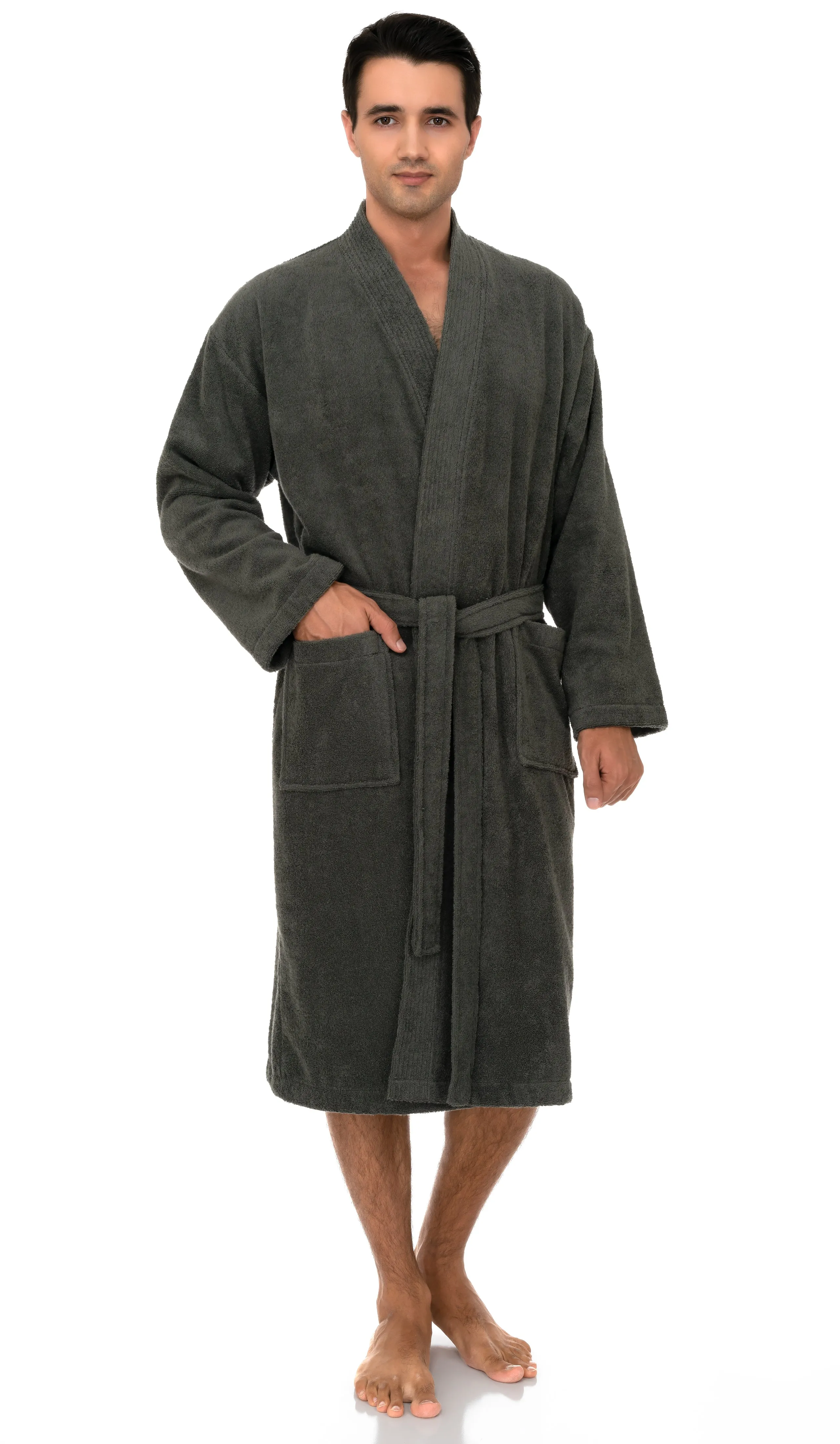TowelSelections Mens Robe, 100% Cotton Terry Cloth Bathrobe, Soft Kimono Bath Robe for Men XS-4X