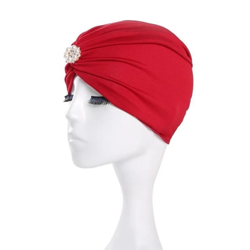 Trisass Floral Print & Solid Color Women Swim Cap