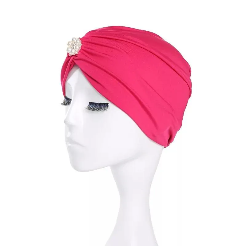 Trisass Floral Print & Solid Color Women Swim Cap
