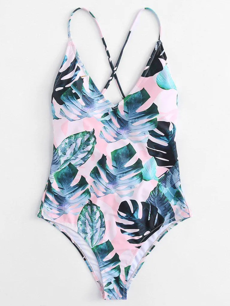 Tropical Print Swimsuit