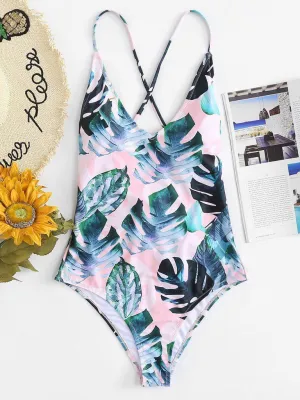 Tropical Print Swimsuit