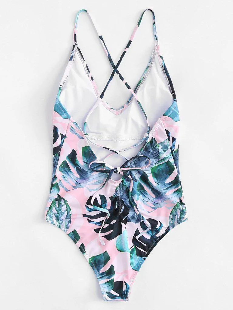 Tropical Print Swimsuit