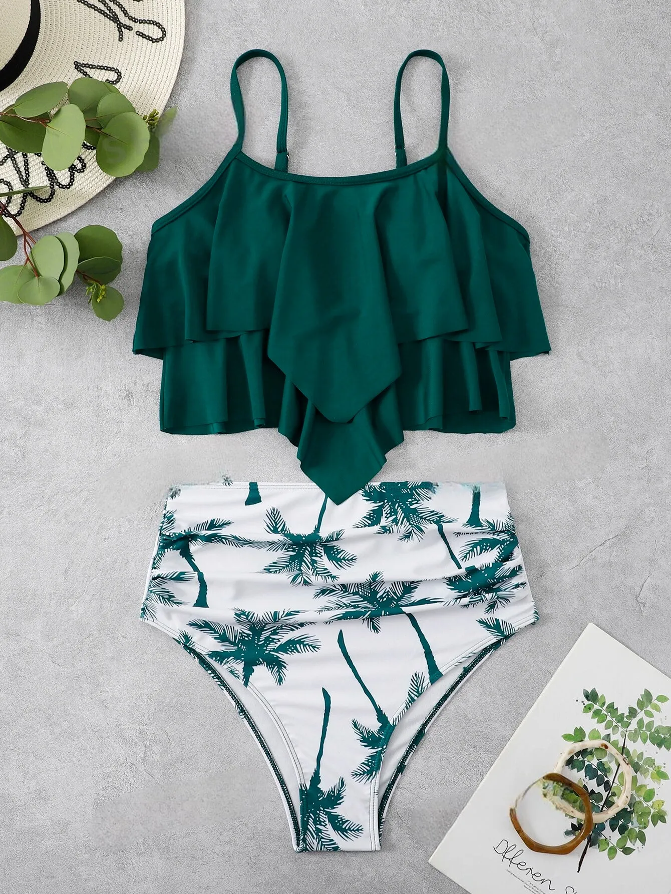 Tropical Printed Bikini Swimsuit