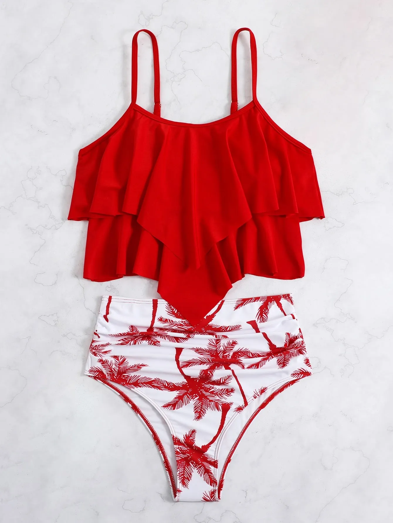 Tropical Printed Bikini Swimsuit