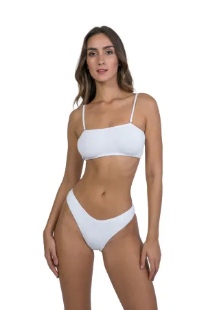 Turks And Caicos Tube with Straps One Size Bikini TOP ONLY (White)