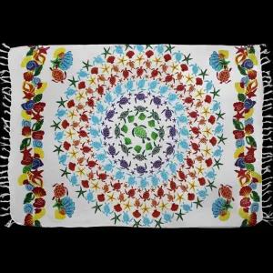 Turtle Rainbow Mandala Sarongs