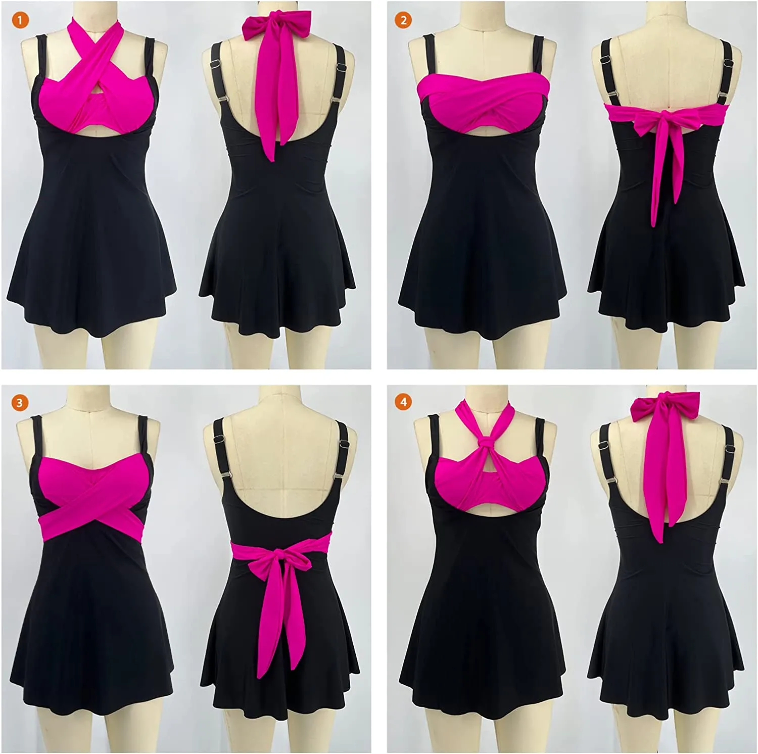 Two Piece Bathing Suits Ruffled Flounce Top High Waisted Bikini Set(Available in Plus Size)
