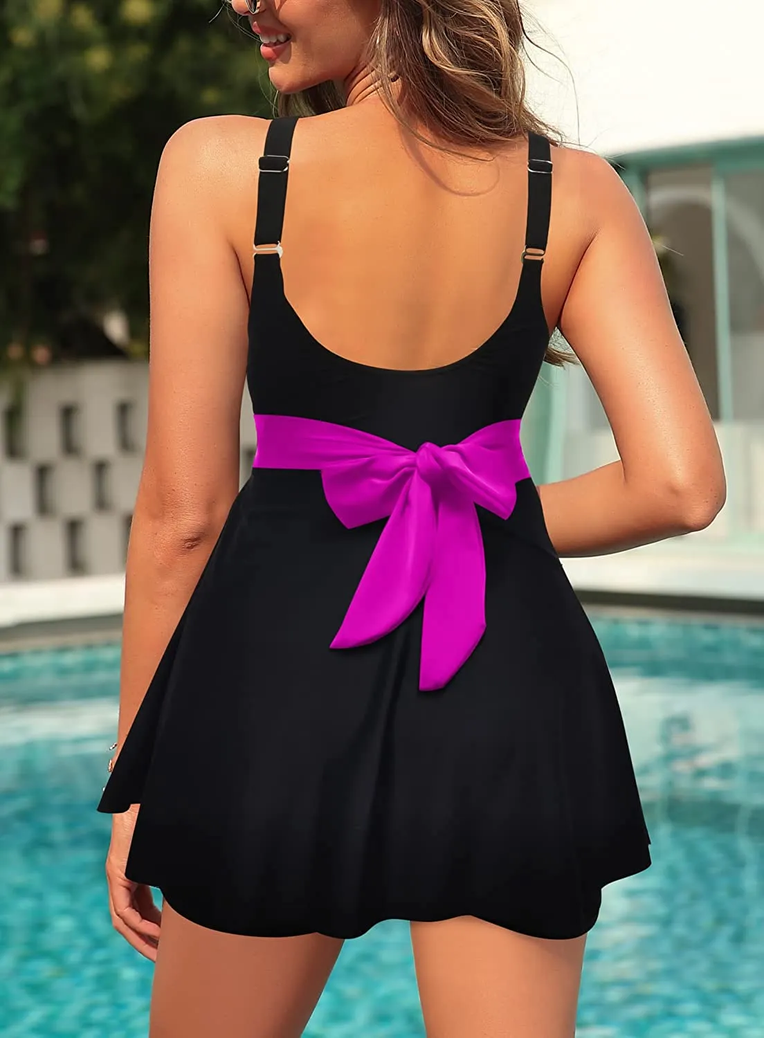 Two Piece Bathing Suits Ruffled Flounce Top High Waisted Bikini Set(Available in Plus Size)