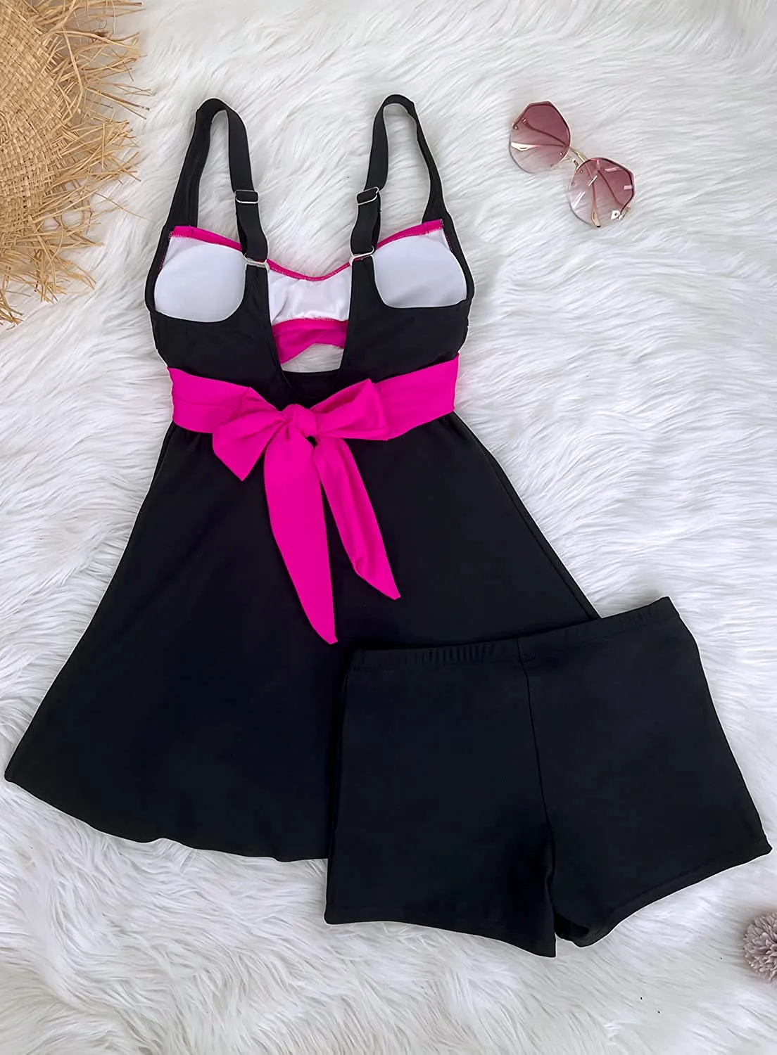 Two Piece Bathing Suits Ruffled Flounce Top High Waisted Bikini Set(Available in Plus Size)