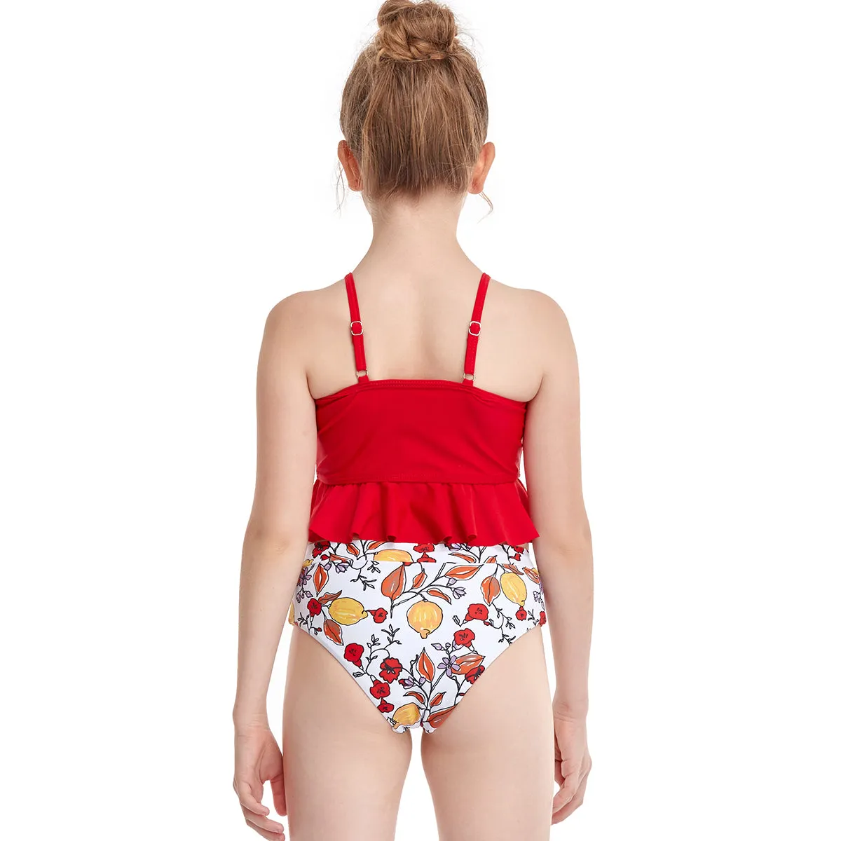 Two Pieces High Waisted Tankini Mommy and Me Swimsuits