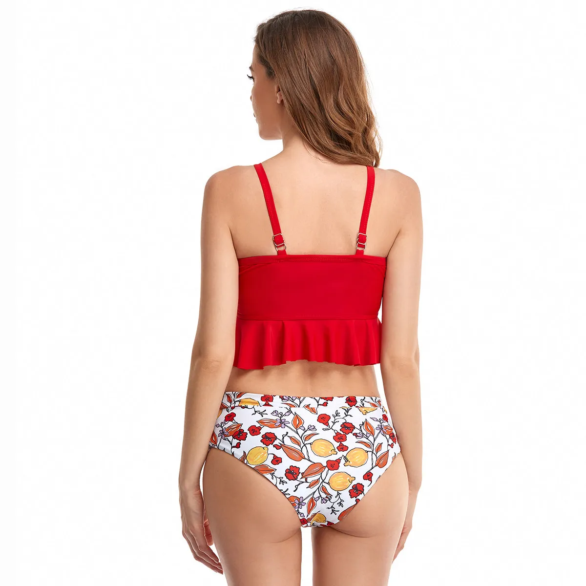 Two Pieces High Waisted Tankini Mommy and Me Swimsuits