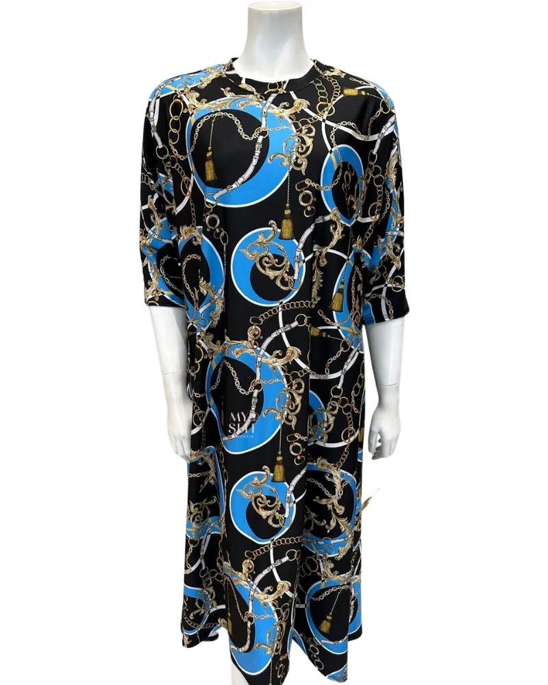 Undercover Waterwear Chain Print Swing Swim Dress One Size Longer Length