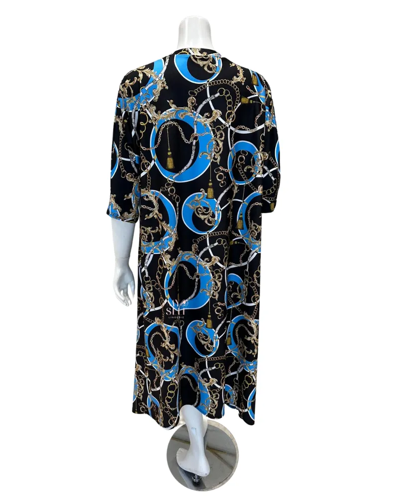 Undercover Waterwear Chain Print Swing Swim Dress One Size Longer Length