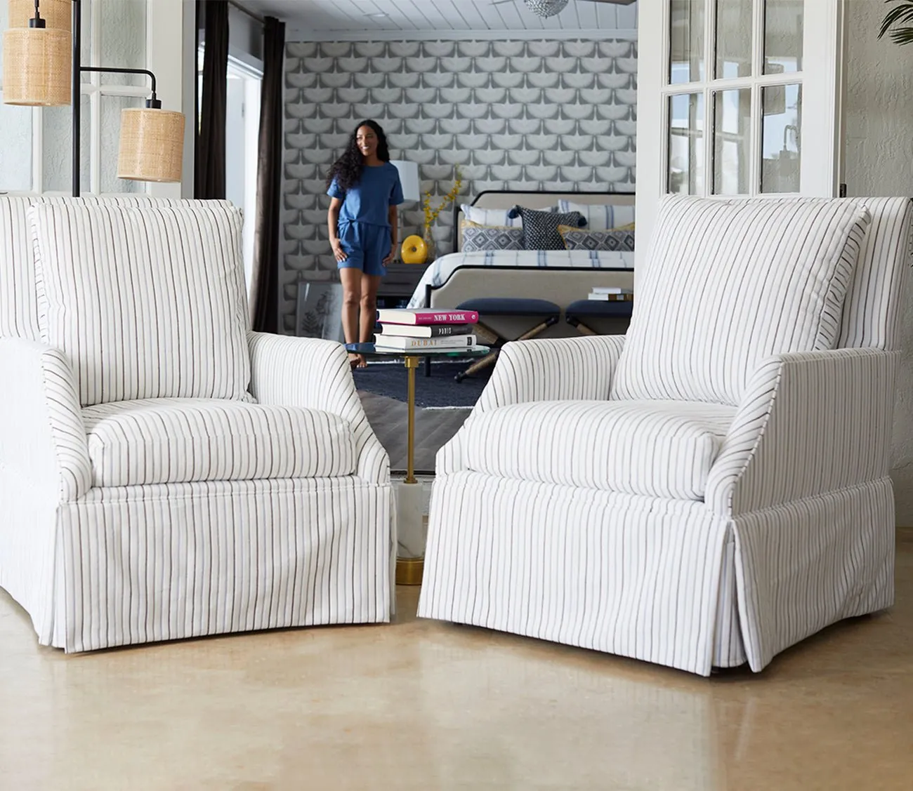Universal Furniture Jocelyn Galade Skirted Accent Chair