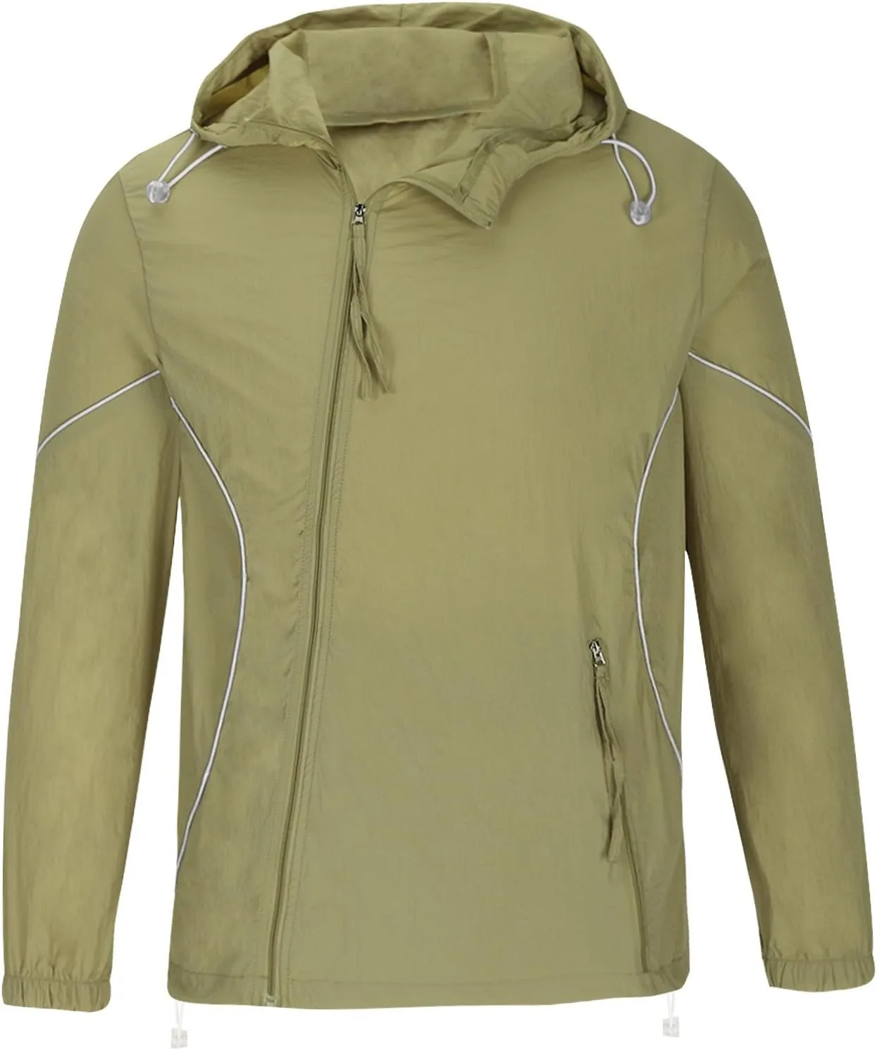 UPF 50  Sun Protection Jacket Hooded Men Women Cooling Shirt With Pocket Lightweight Breathable Long Sleeve Raincoat
