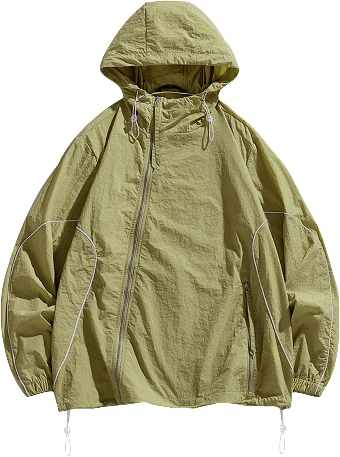 UPF 50  Sun Protection Jacket Hooded Men Women Cooling Shirt With Pocket Lightweight Breathable Long Sleeve Raincoat