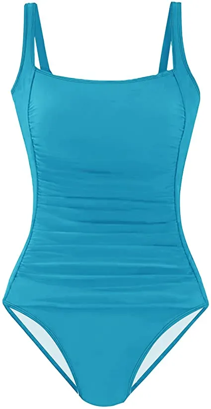 Upopby Woman's Square Neck Backless One-Piece Swimsuits