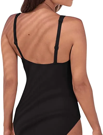 Upopby Woman's Square Neck Backless One-Piece Swimsuits