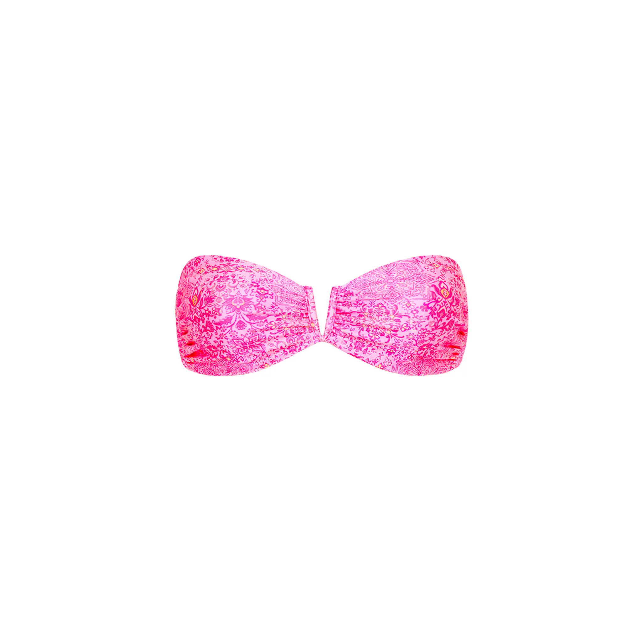 V Strapless Bandeau Bikini Top - Rose Quartz
