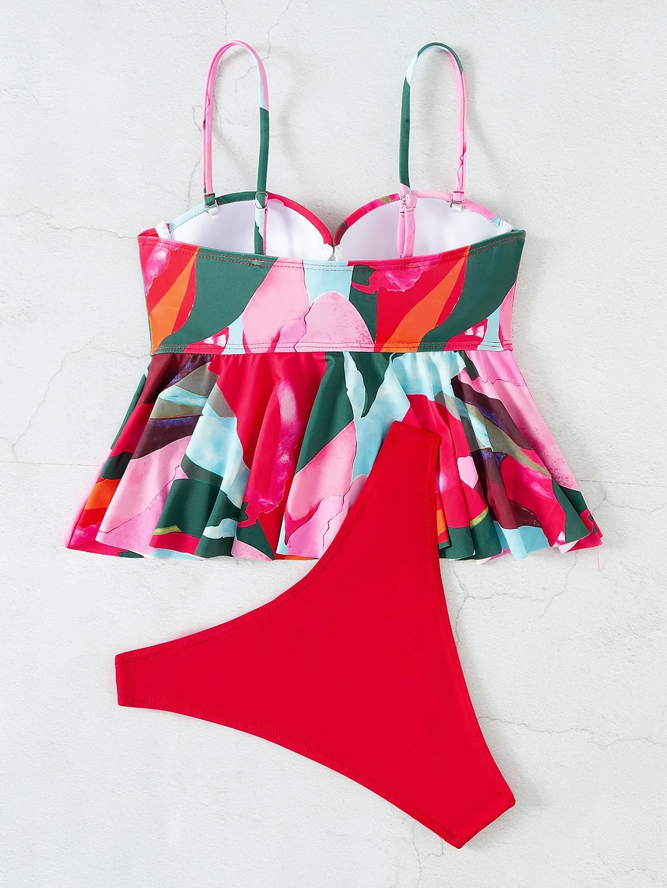 Vacation Spaghetti Strap Women Tankini