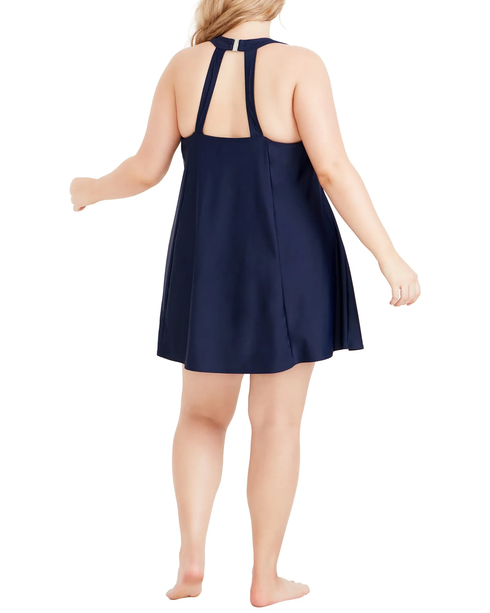Vanessa Swim Dress | Navy / White