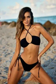 Venice Multi Style String One Size Bikini TOP ONLY (Black)
