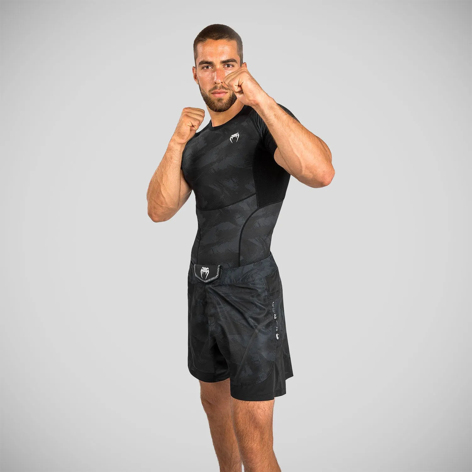 Venum Electron 3.0 Short Sleeve Rash Guard Black