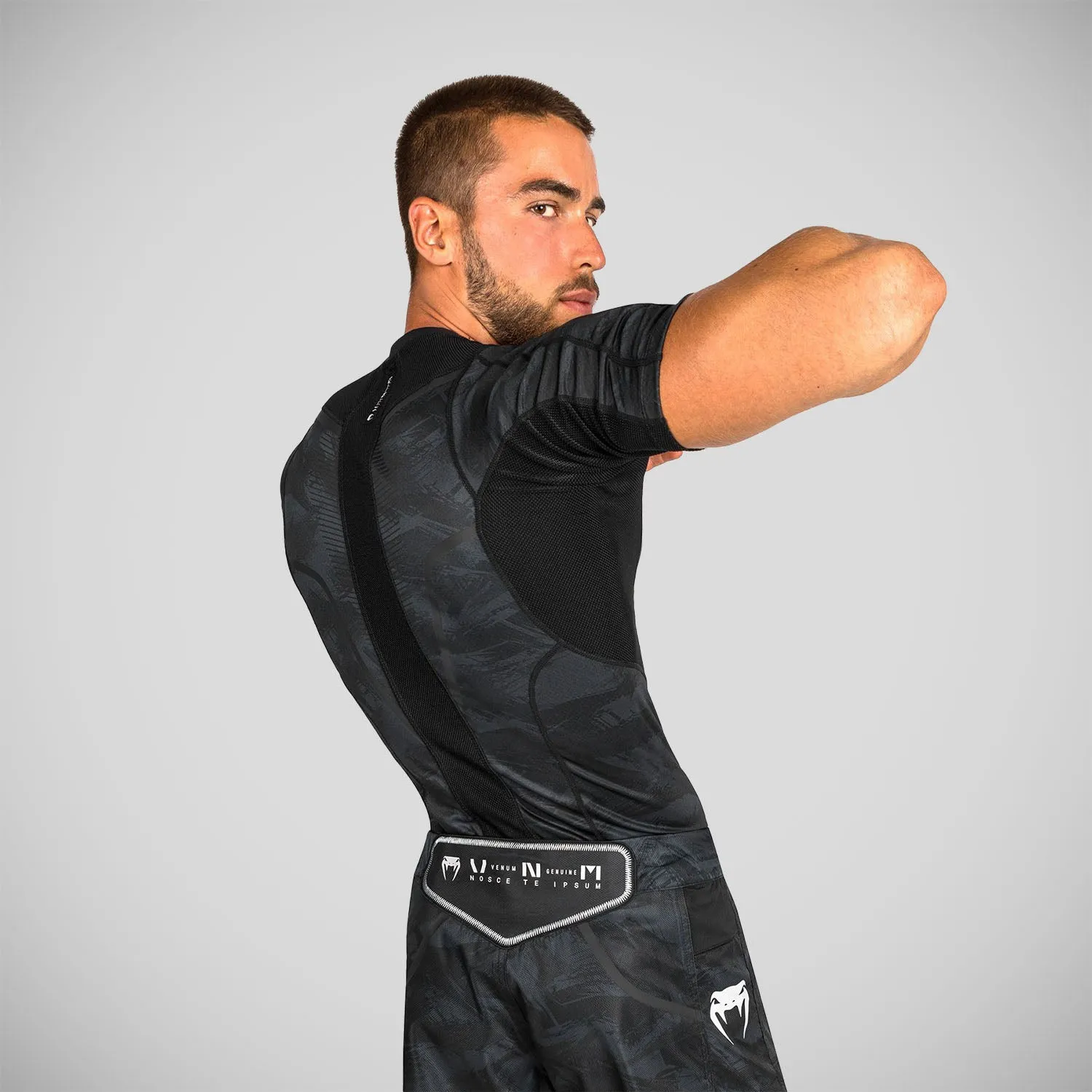 Venum Electron 3.0 Short Sleeve Rash Guard Black