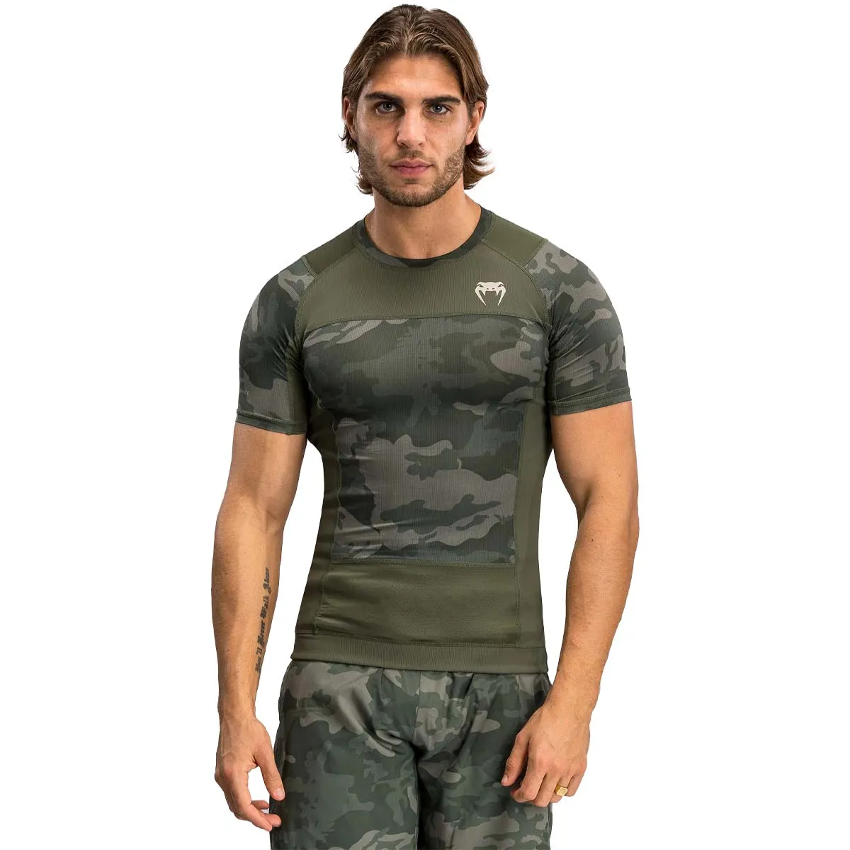 Venum G-Fit Air Short Sleeve Rash Guard Army Camo