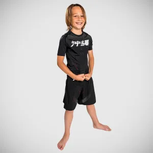 Venum Okinawa 3.0 Kids Short Sleeve Rash Guard Black