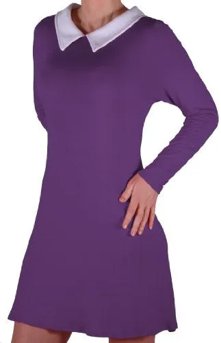 Verena Peter Pan Collared Plus Size Short Dress