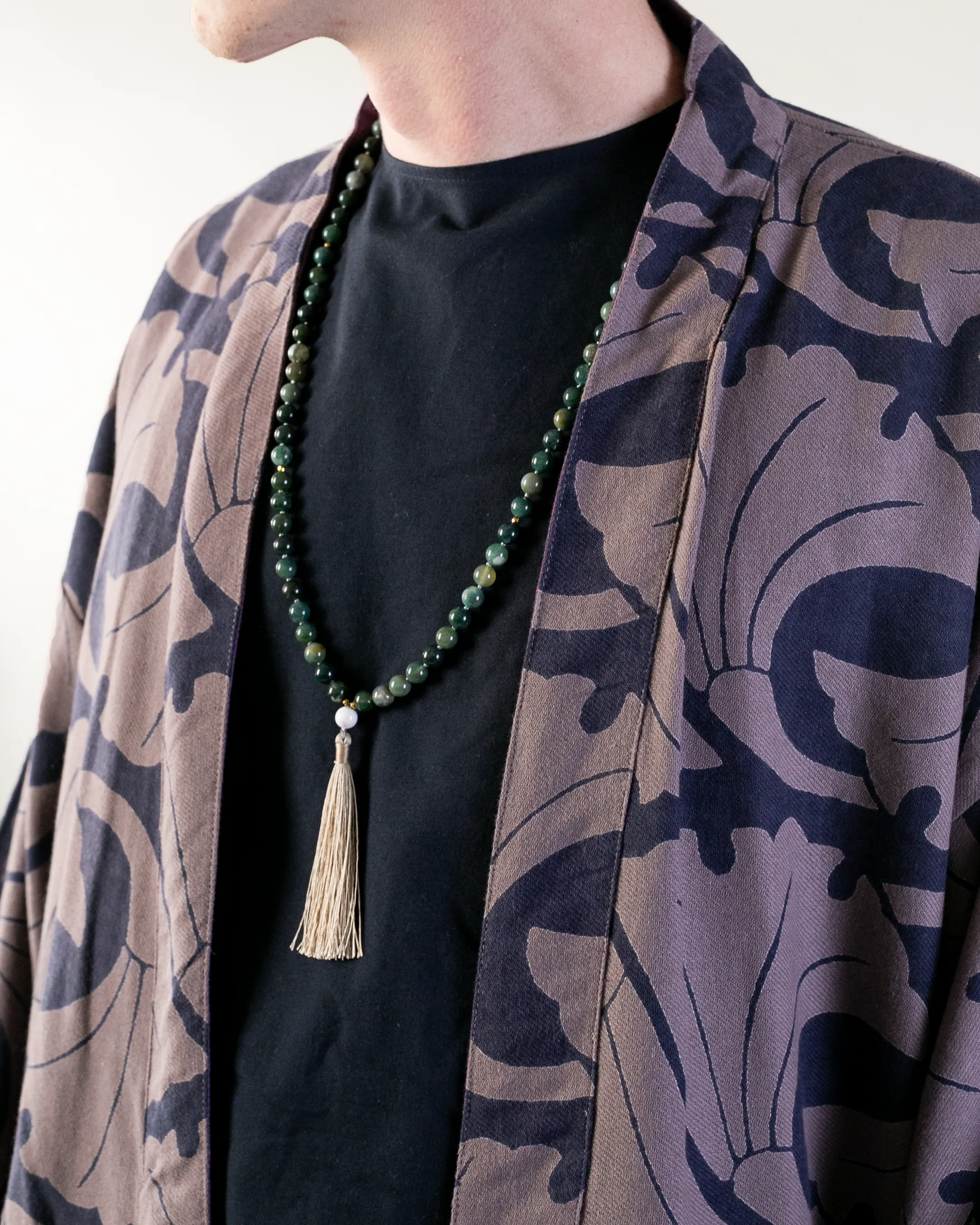 Wa-Modern Haori Robe, Purple Pattern
