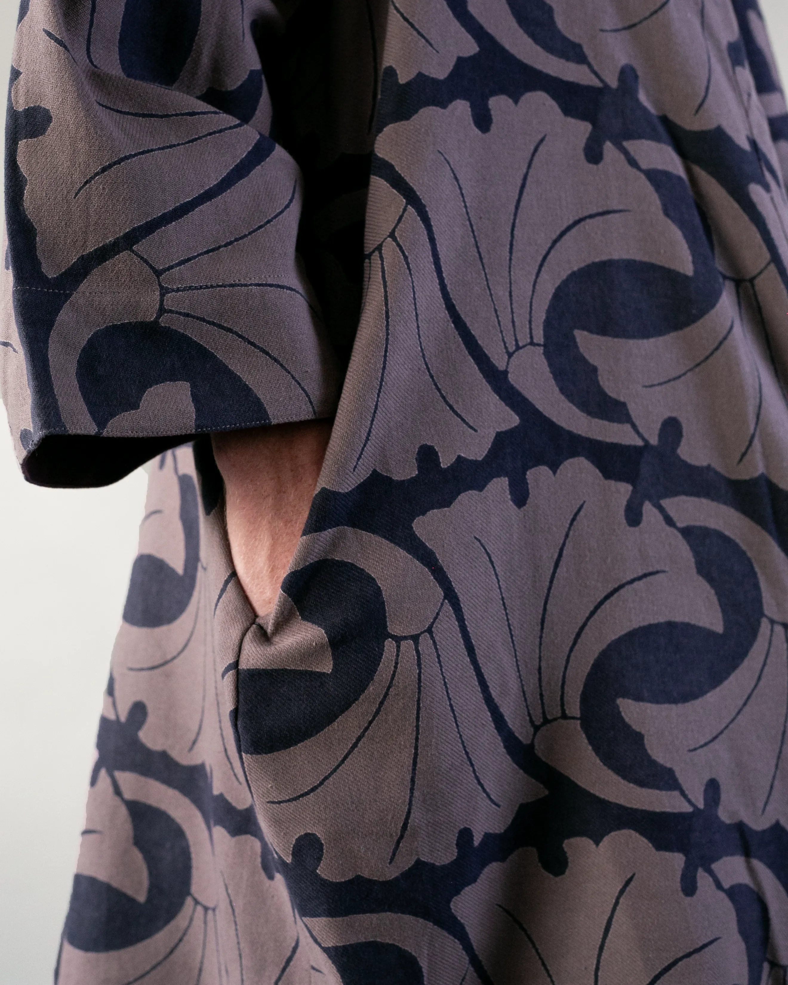 Wa-Modern Haori Robe, Purple Pattern