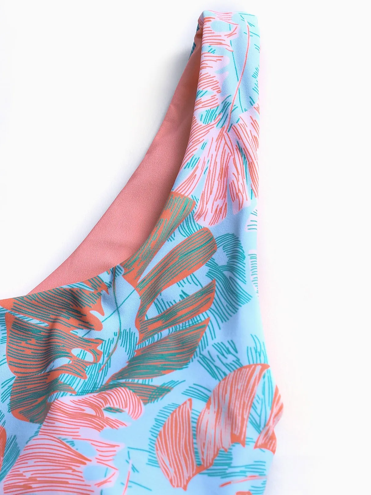 Wholesale Asymmetrical Floral Print Two Piece Bikinis