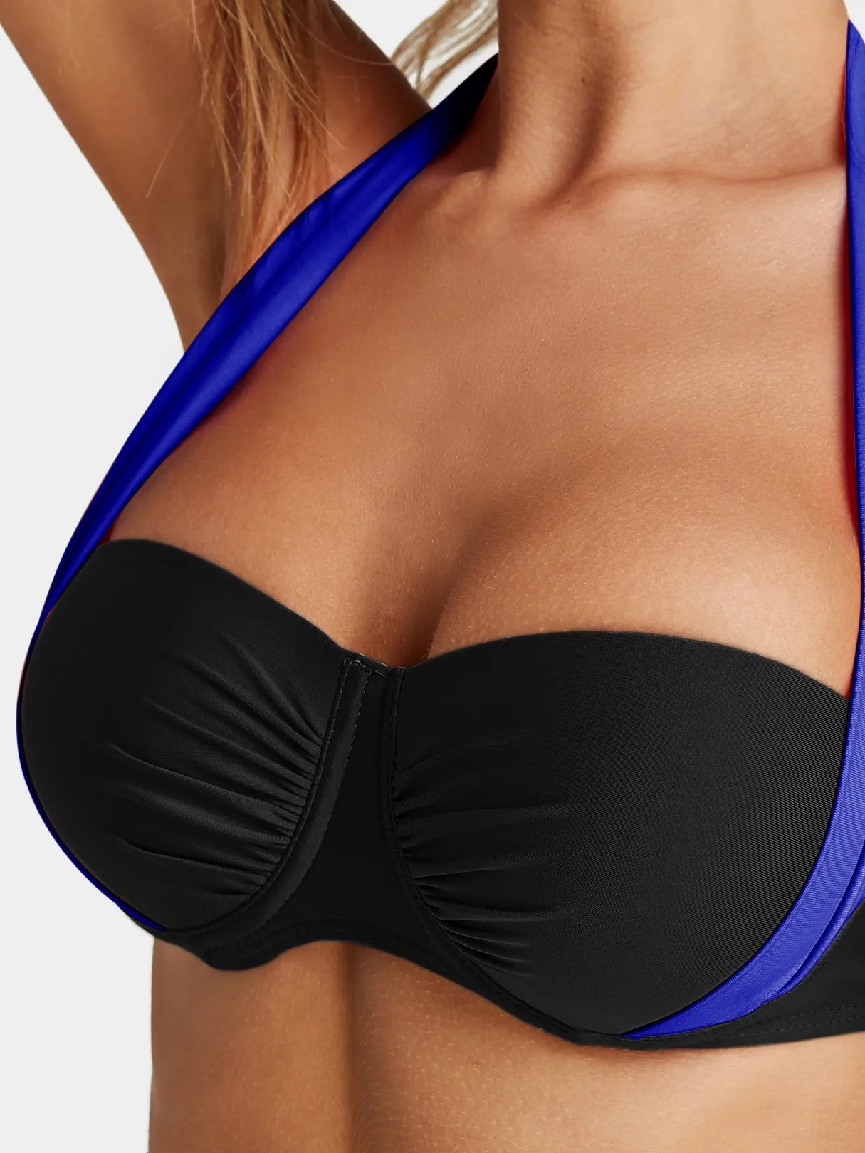 Wholesale Backless Halter-Neck Bikini Set with Padded Chest