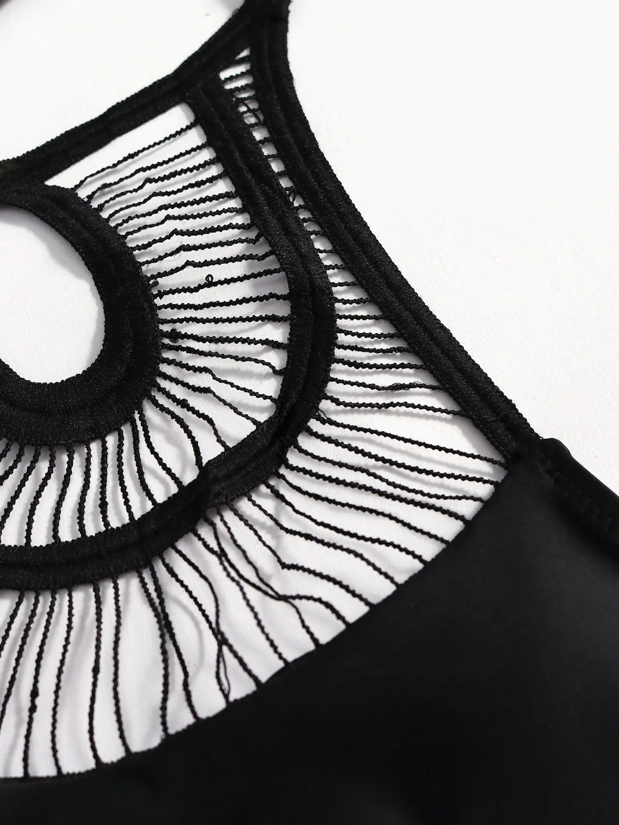 Wholesale Black Halter Two Piece Bikini