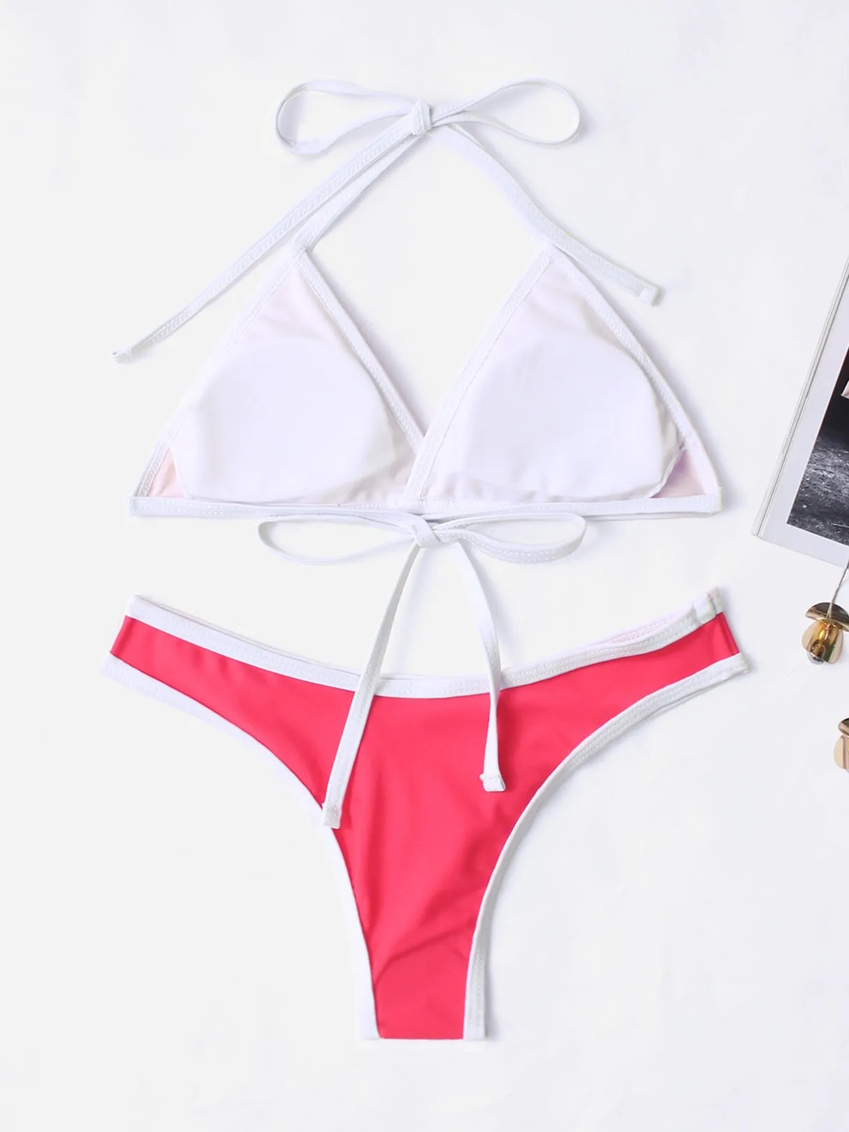 Wholesale Halter Plain Two Piece Bikini