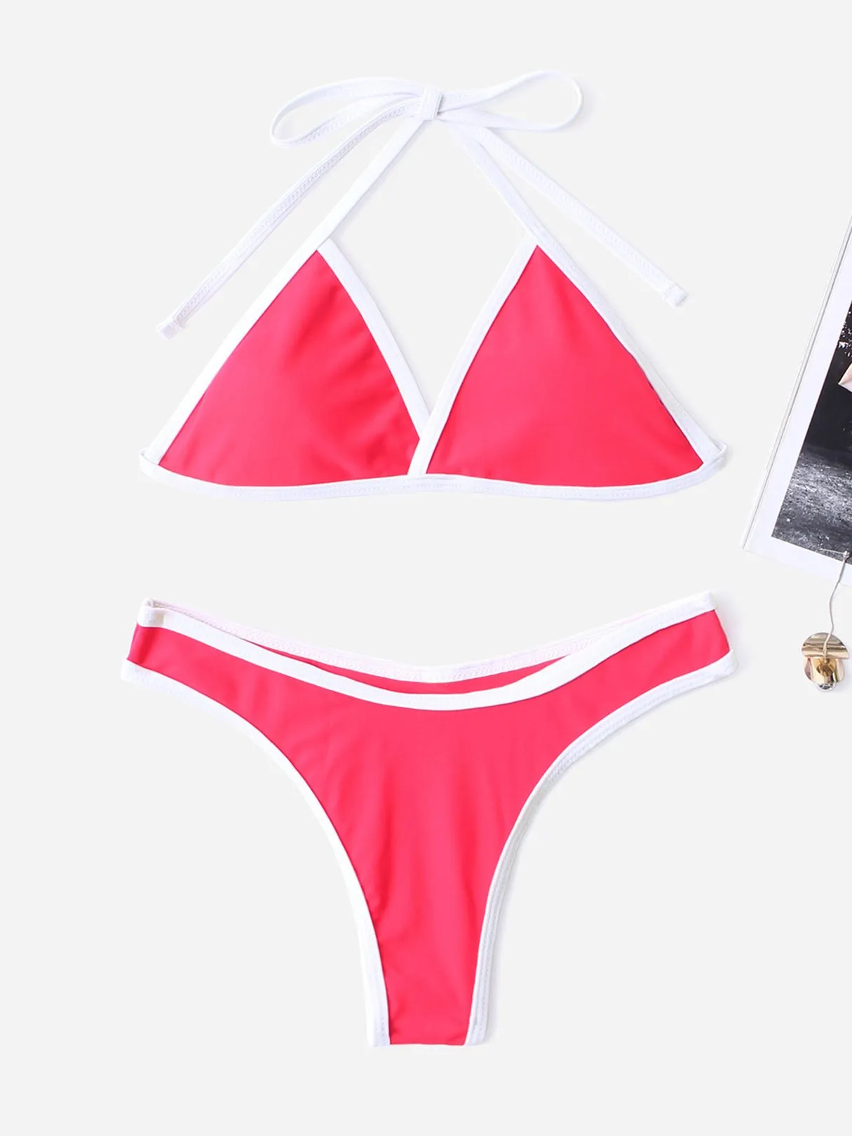 Wholesale Halter Plain Two Piece Bikini