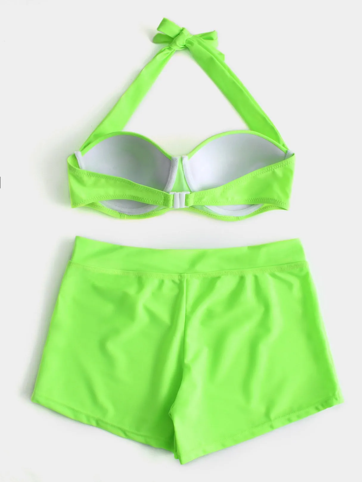 Wholesale Halter Sleeveless Backless Self-Tie Bikini Set