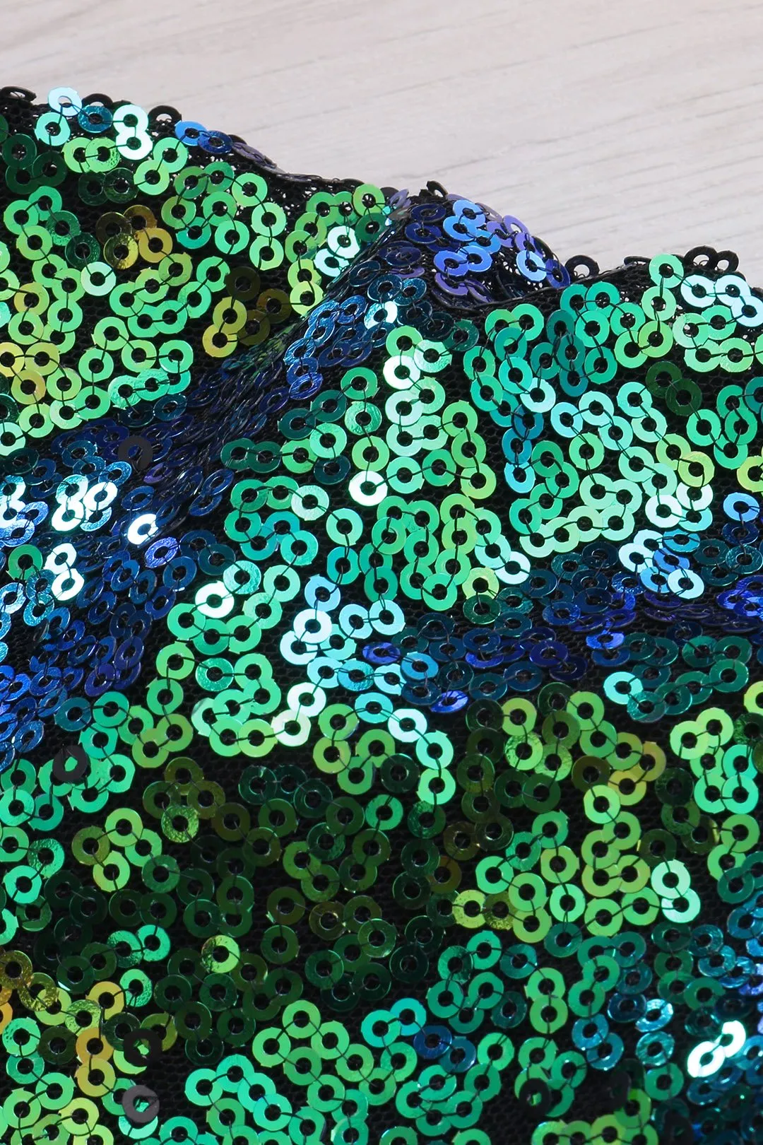 Wholesale Off The Shoulder Sleeveless Sequins Embellished Bikinis