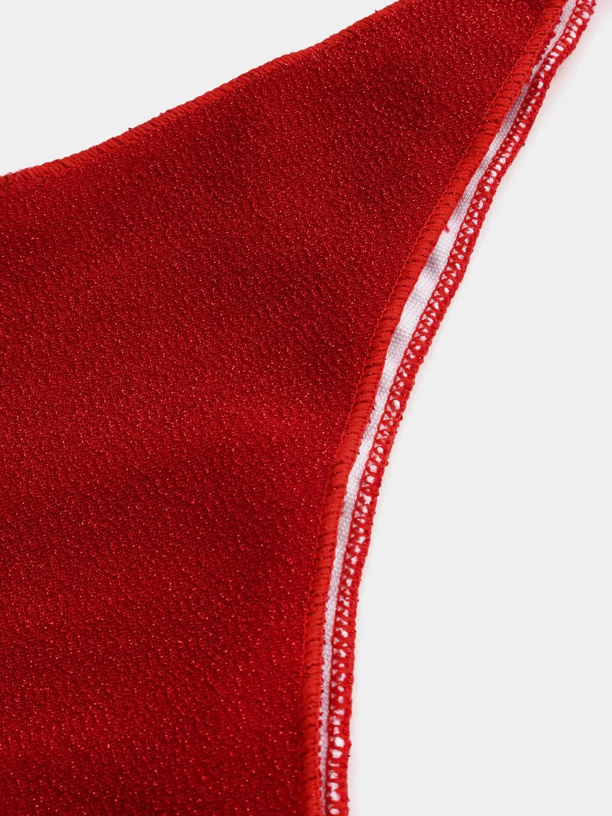 Wholesale Red Halter V-Neck Sleeveless Tie-Up Bikinis