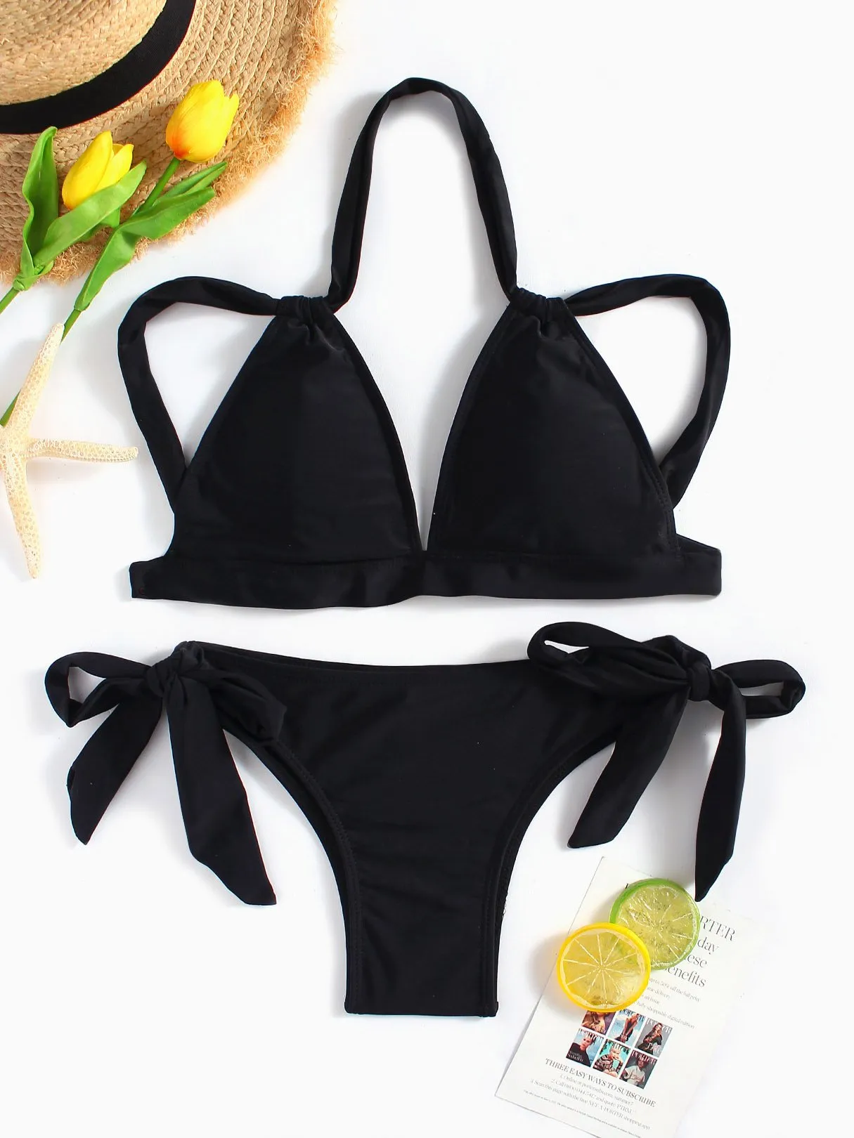 Wholesale Self-tie Design V-Neck Swimwear
