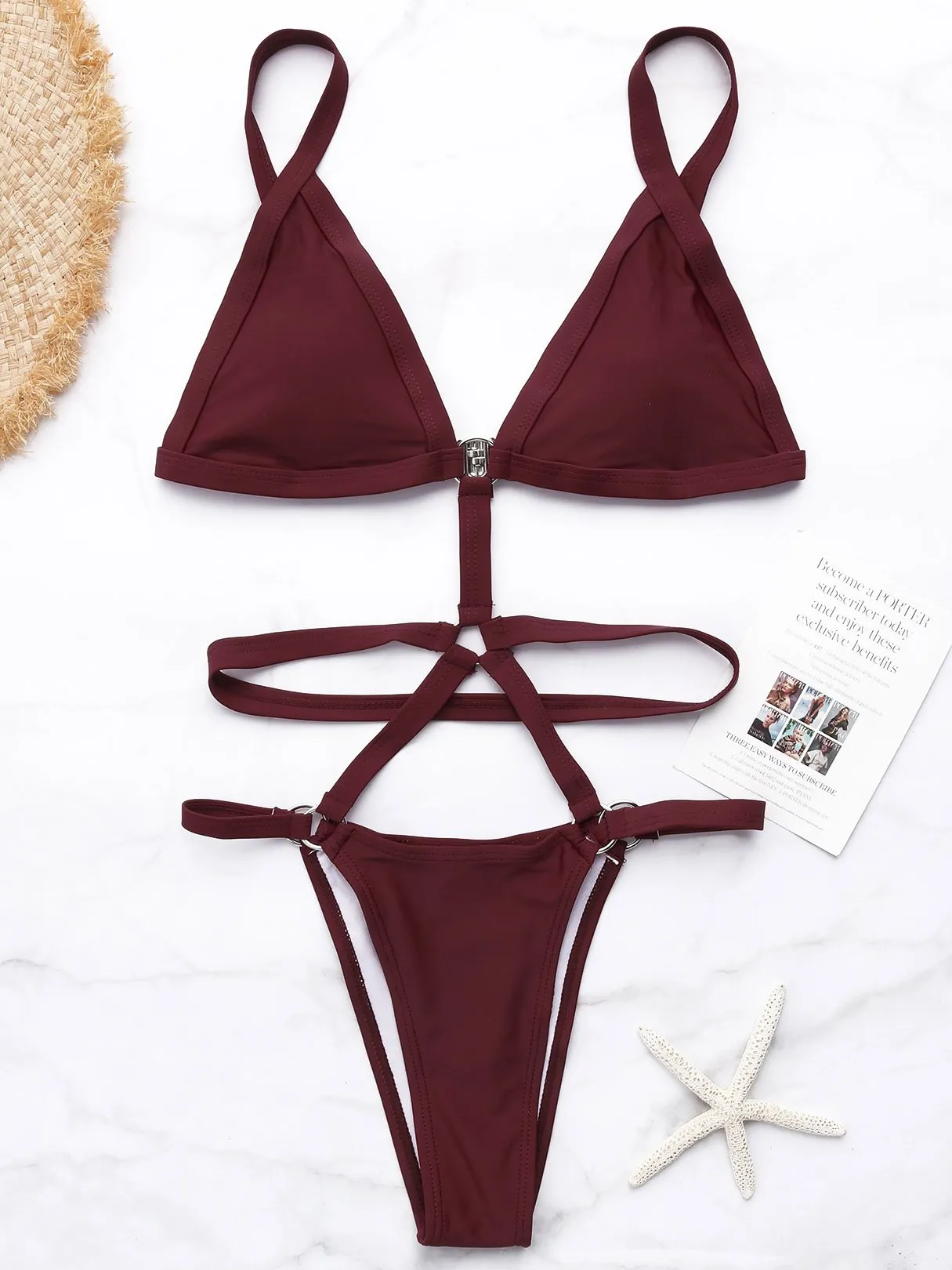 Wholesale Sexy String Black Plain Bikinis