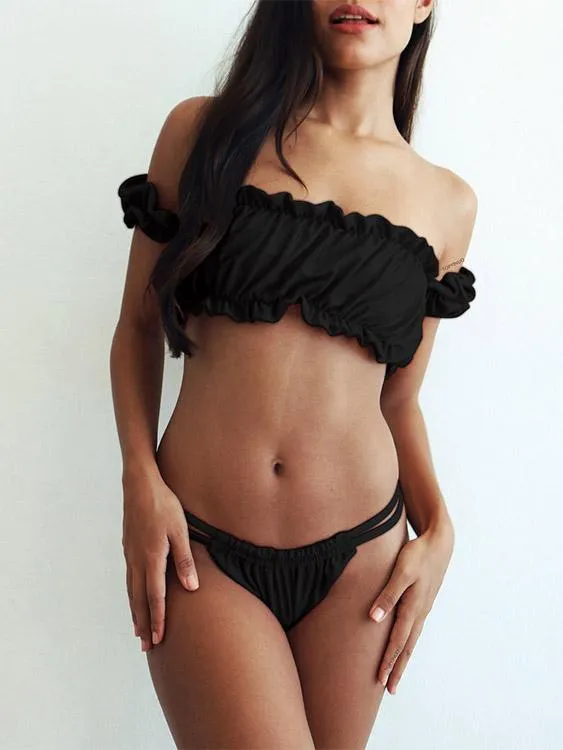 Wholesale Short Sleeve Plain Bikini Swimsuit