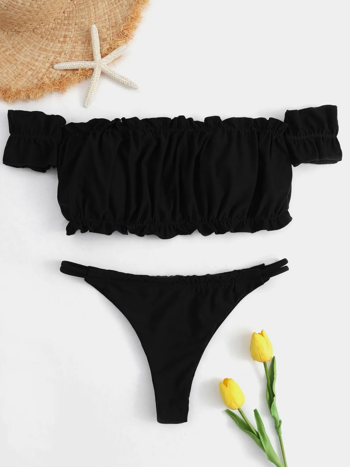 Wholesale Short Sleeve Plain Bikini Swimsuit